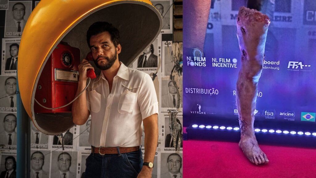 Wagner Moura em O Agente Secreto e a Perna Cabeluda por Reprodução