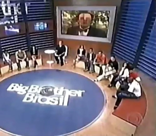 Wagner Moura no telão durante o "Lavagem de roupa suja" do "BBB 5" por Reprodução