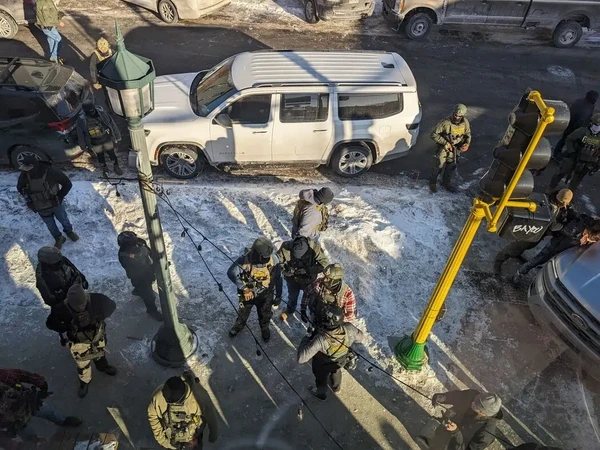 Moradora fotografou movimentação