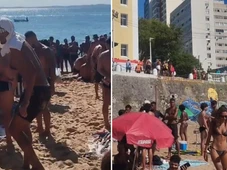 Imagem - Homem se afoga na praia do Porto da Barra, em Salvador; banhistas e Samu tentam ressuscitar vítima