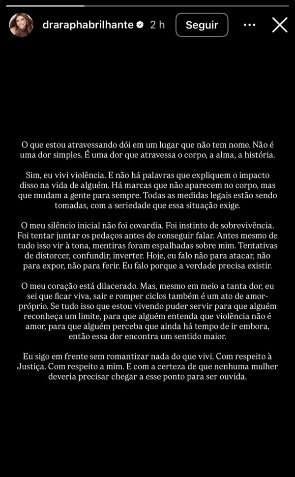 Raphaella Brilhante no Instagram por Reprodução/Instagram