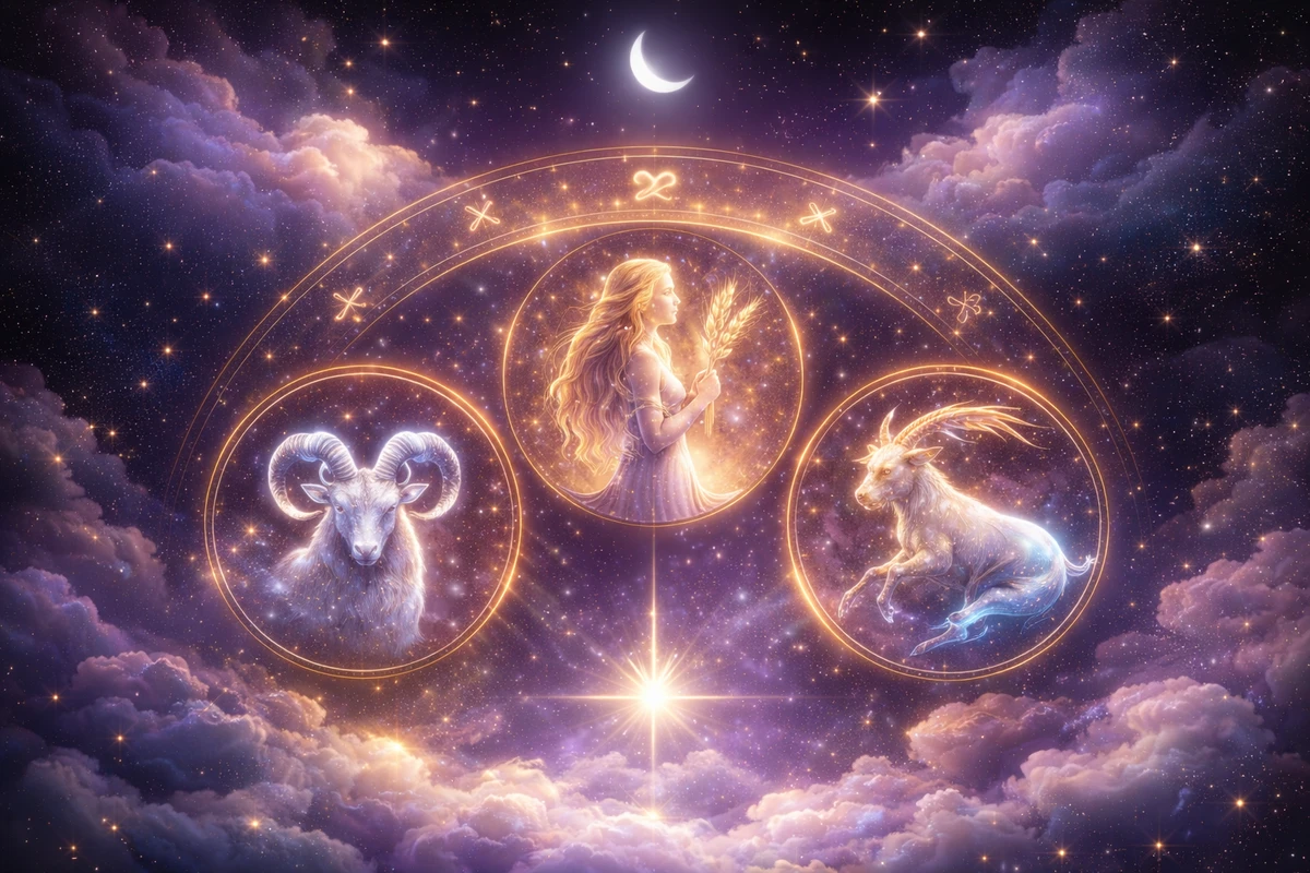 Áries, Virgem e Capricórnio
