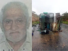Imagem - Ônibus de turismo tomba, mata idoso e deixa mais de 10 feridos em estrada da Bahia