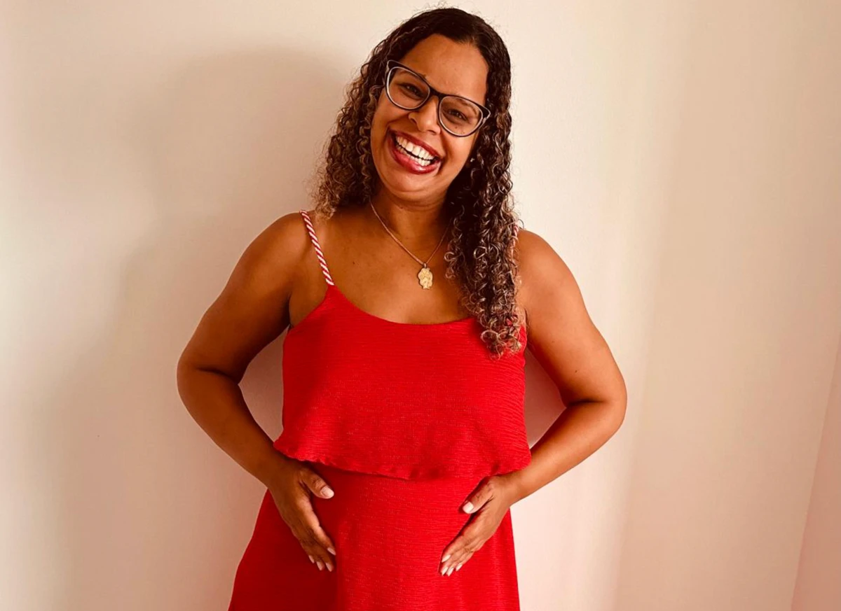 A psicóloga Patrícia Sena congelou óvulos na pandemia e decidiu engravidar no ano passado. Ela está grávida de Maria Vitória