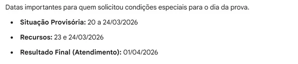 Cronograma do concurso por Reprodução
