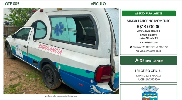 Vejas alguns itens do leilão por Reprodução