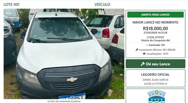 Vejas alguns itens do leilão por Reprodução