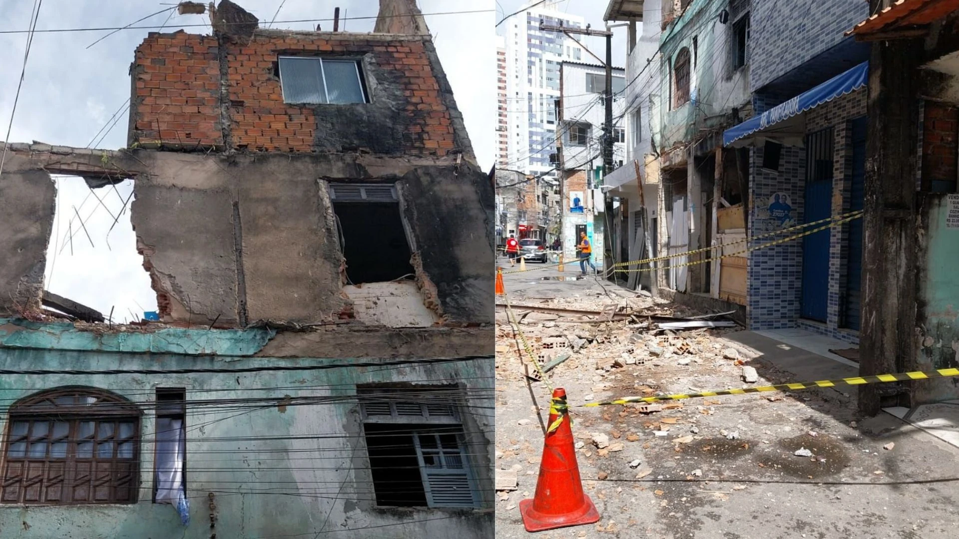 Imagem - Imóvel desaba e rua é interditada na Boca do Rio