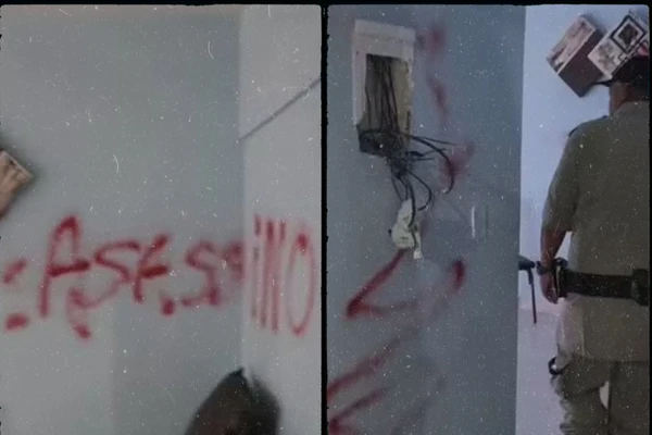 Apartamento de síndico que confessou assassinato de corretora é destruído e pichado: 'Assassino'