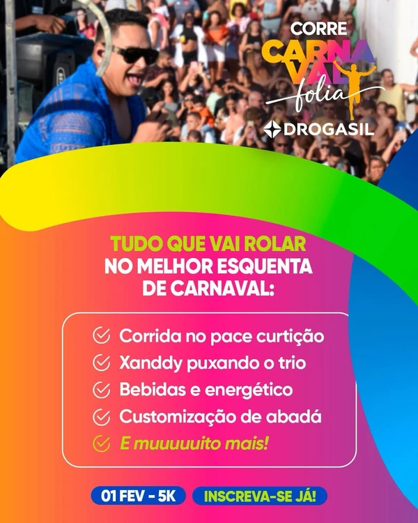 Corre Carnaval Folia Drogasil por Reprodução