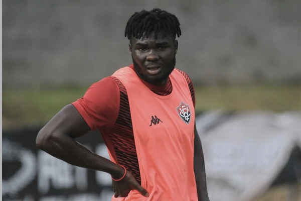 Jordy Caicedo pelo Vitória por Letícia Martins/EC Vitória