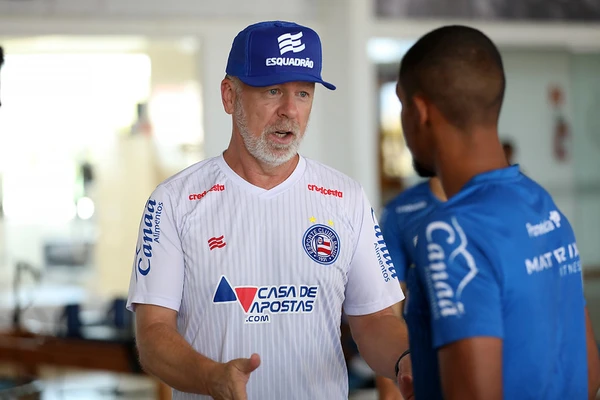 Mano Menezes durante passagem no Bahia por Felipe Oliveira / EC Bahia