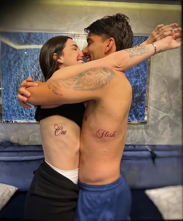 O casal Maria Eduarda Fournier e Lucas Paquetá por  Reprodução/Instagram