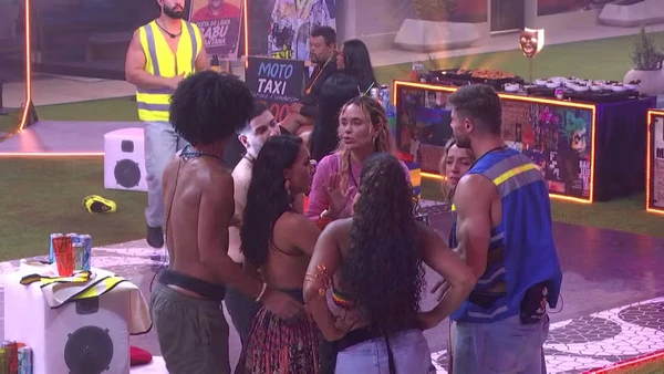 Treta generalizada em festa do líder Babu no BBB 26 por Globo/Reprodução