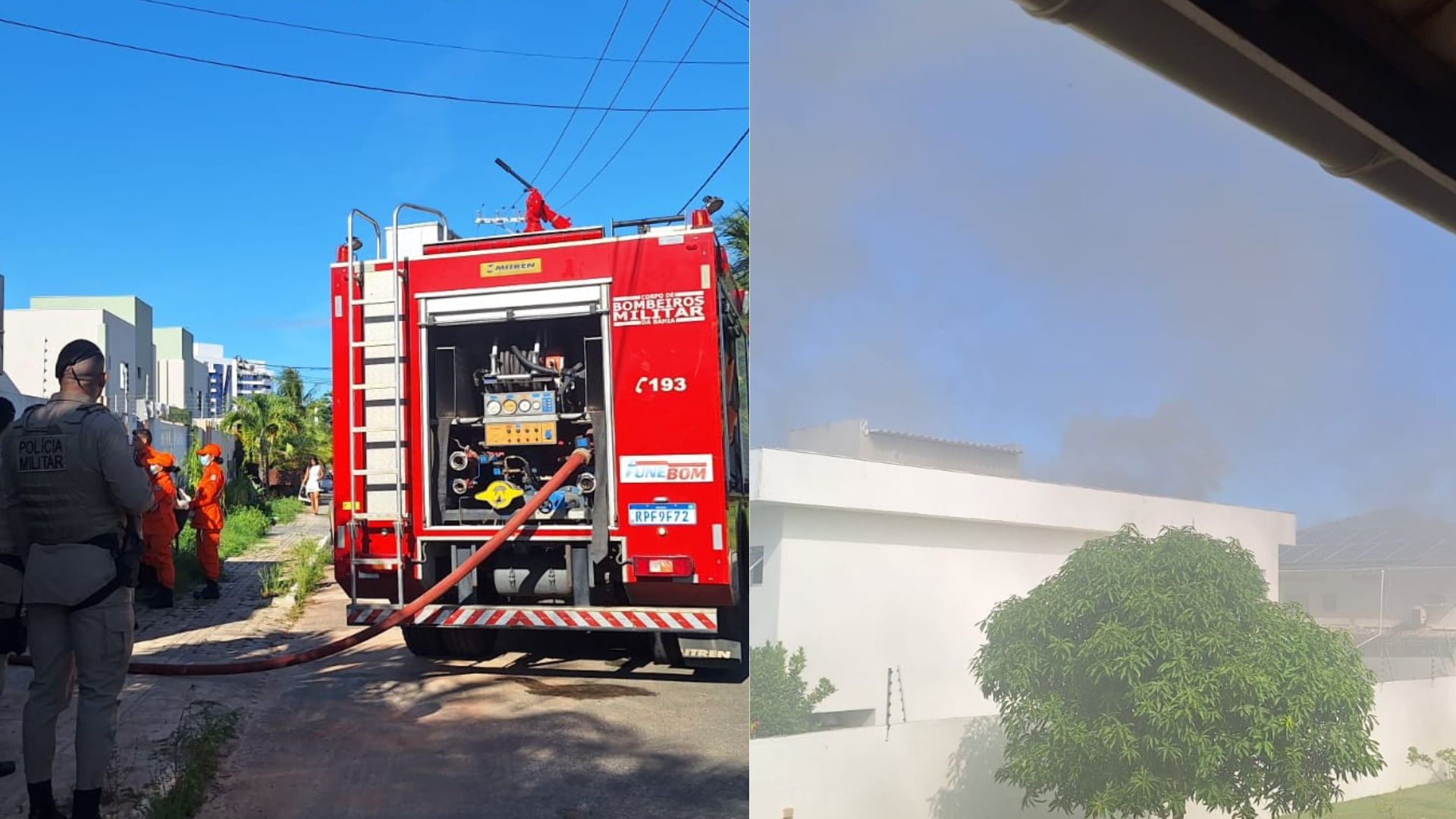 Corpo de Bombeiros e Samu foram acionados para a ocorrência por Reprodução