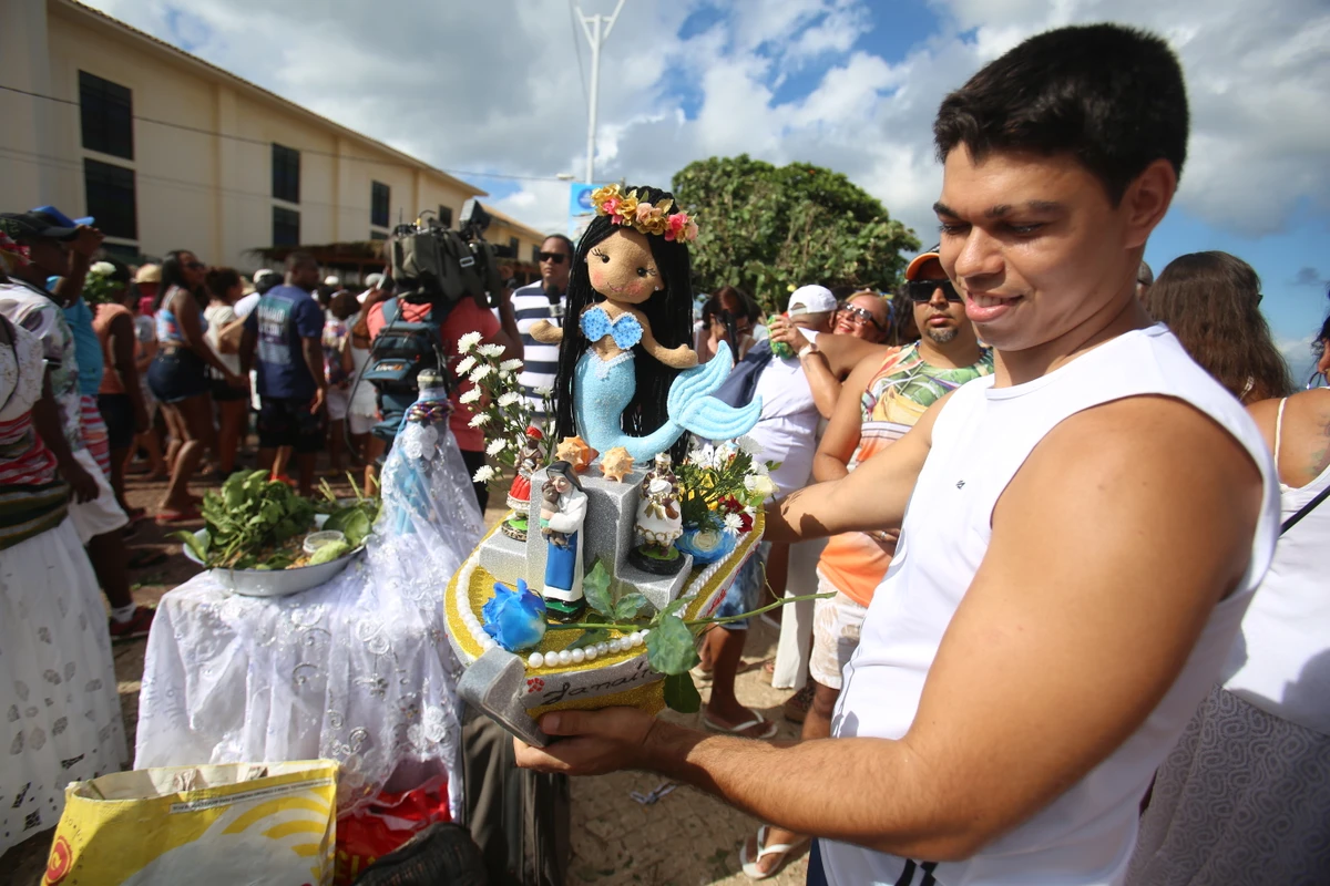 Homenagem a Iemanjá por Tiago Caldas/Arquivo CORREIO