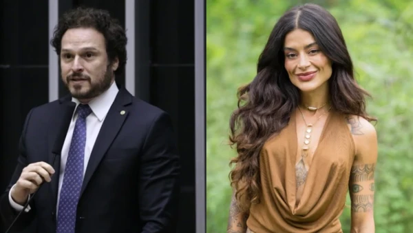 O deputado federal Fred Costa e Aline Campos por Reprodução/Redes Sociais 