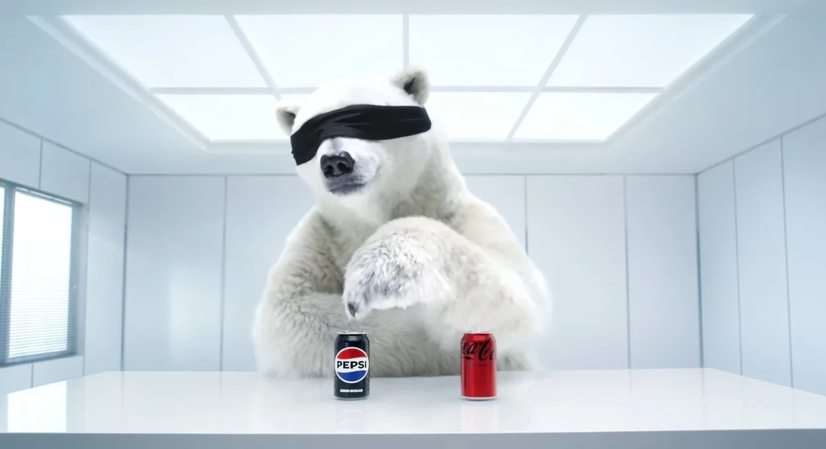 Urso polar preferiu versão da Pepsi