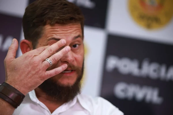 Delegado foi às lágrimas em coletiva por Luis Nova/Especial Metrópoles @LuisGustavoNova