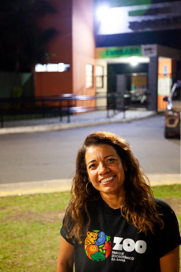 Samantha Grimaldi é bióloga do setor de educação ambiental do Parque Zoobotânico da Bahia por Sora Maia/CORREIO 