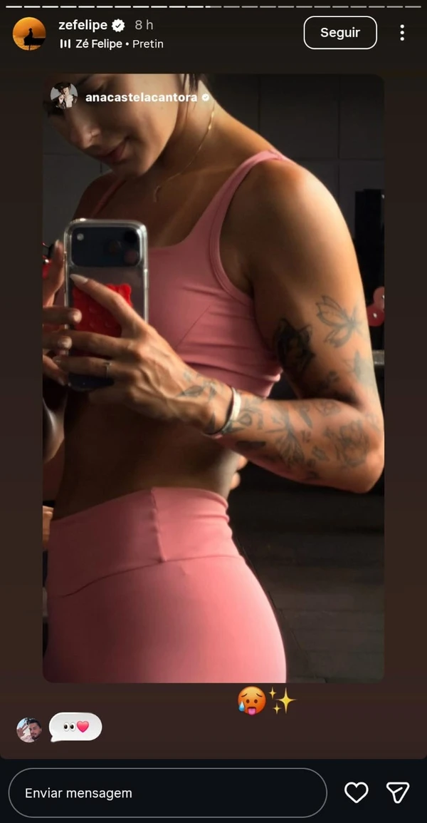 Zé Felipe publica foto da ex Ana Castela em rede social