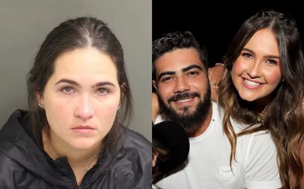 Amanda Vasconcelos, esposa de Henrique, foi presa em Orlando