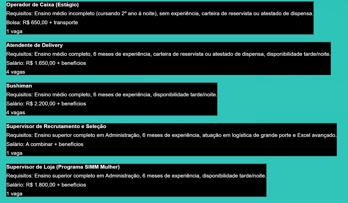 Confira vagas de emprego em Salvador por Captura de tela