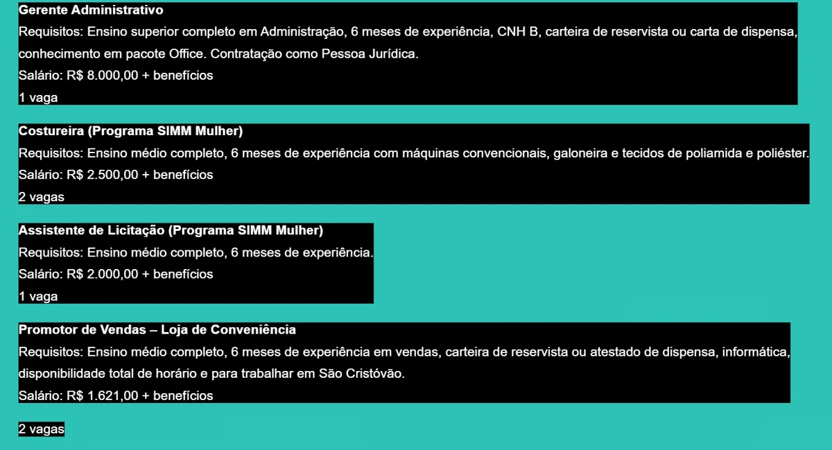 Confira vagas de emprego em Salvador por Captura de tela