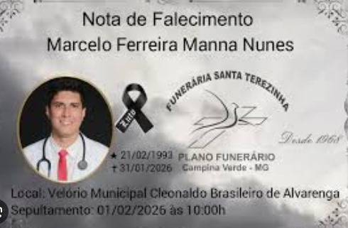 Nota de falecimento do médico por Reprodução