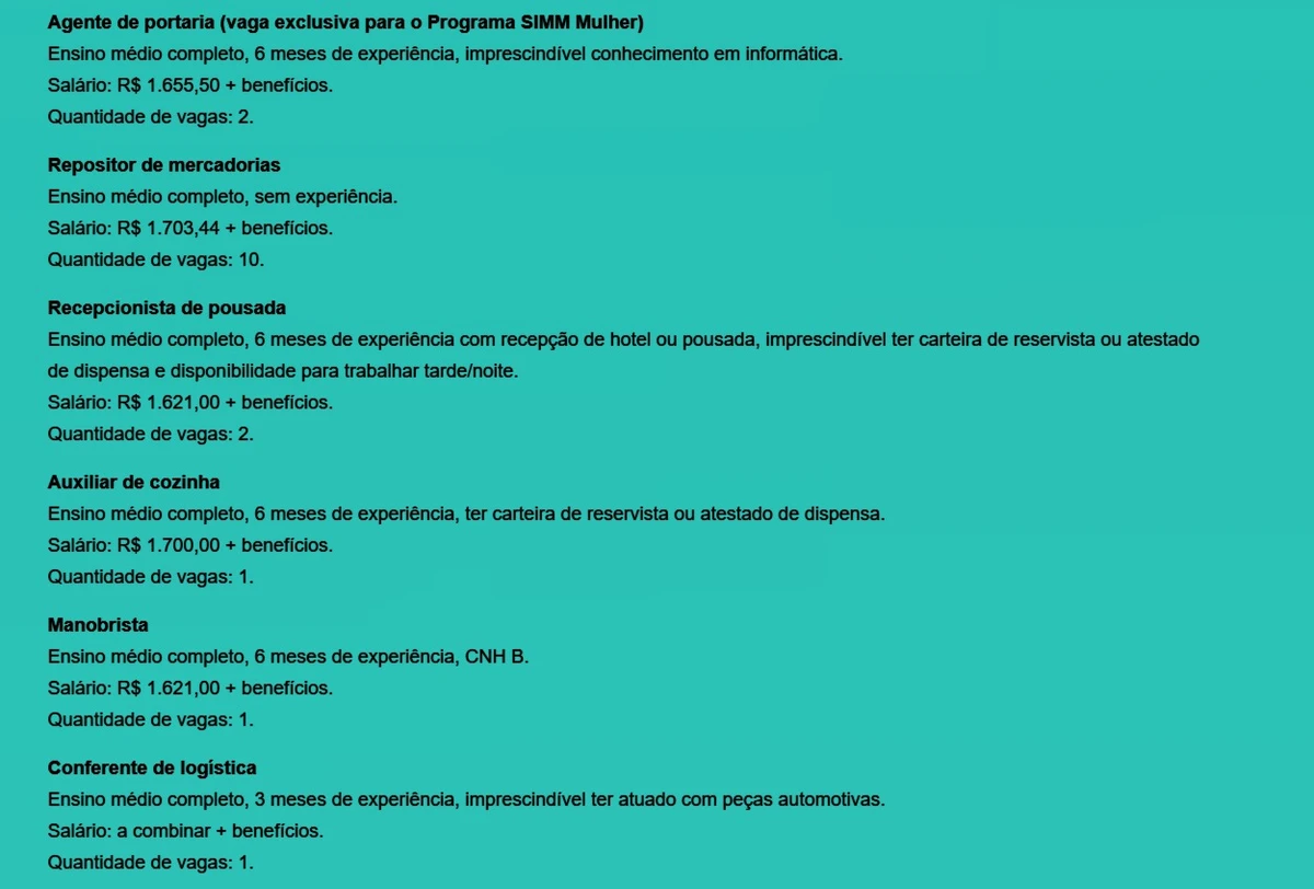 Veja todas as vagas disponíveis por Reprodução