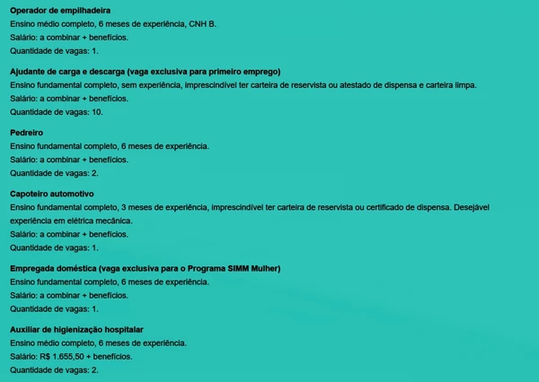 Veja todas as vagas disponíveis por Reprodução