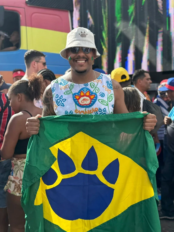 Ângelo Maique, 32, é educador físico de Salvador e ama sair no Bloco Camaleão por Acervo pessoal