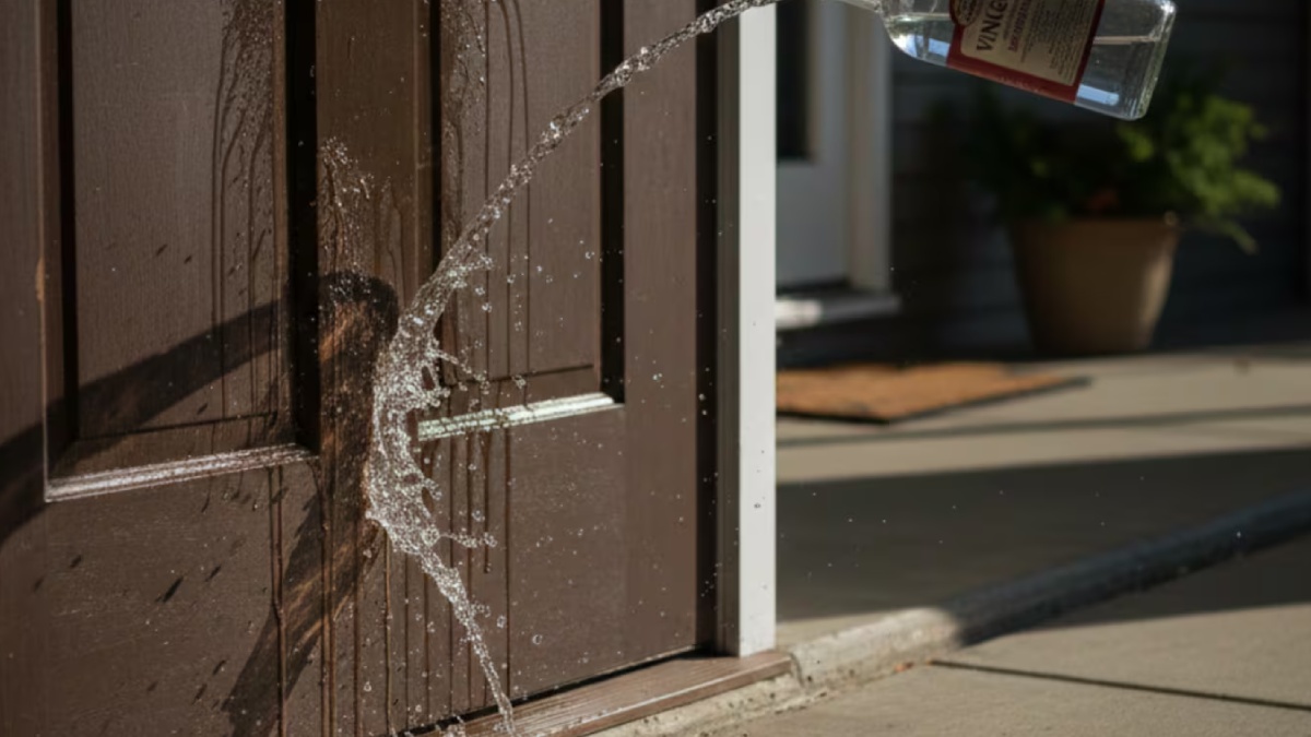 Aprenda o truque da vovó que utiliza vinagre para neutralizar cheiros e afastar insetos na entrada