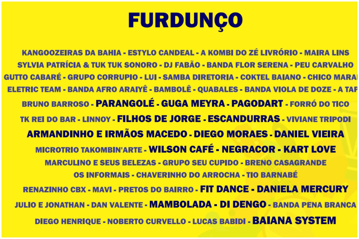 Atrações do Furdunço por Reprodução