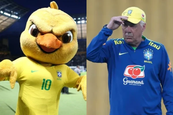 Canarinho e Carlo Ancelotti 