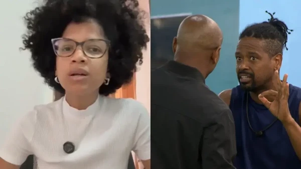 Esposa de Leandro Boneco do BBB 26 se pronuncia após Edilson Capetinha chamá-lo de analfabeto por Reprodução