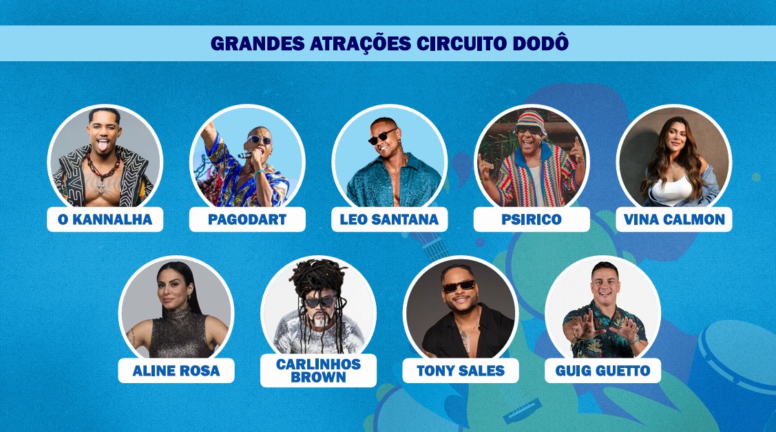 Grandes atrações do Circuito Dodô por Reprodução