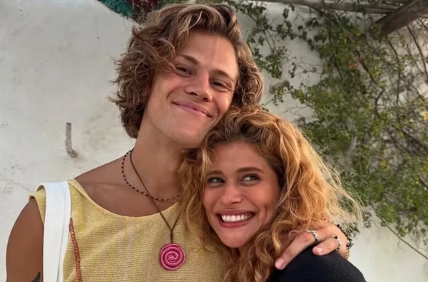 Isadora Cruz e o namorado, o esquiador Lucas Braathen