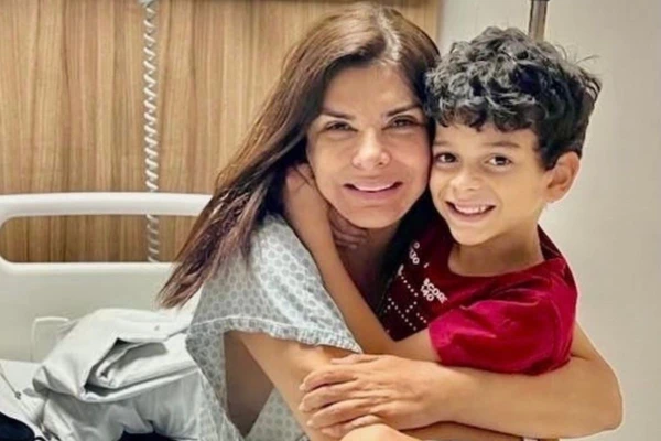Mara Mravilha recebe visita do filho após sair da UTI