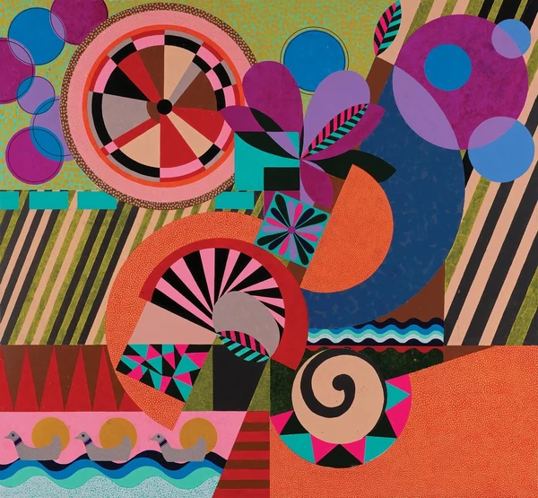 Obra “O Giro das Águas I”, de Beatriz Milhazes: “100 Sóis” por Divulgação