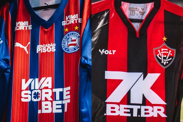 Bahia era patrocinado por uma bet até o ano passado, enquanto o Vitória ainda é