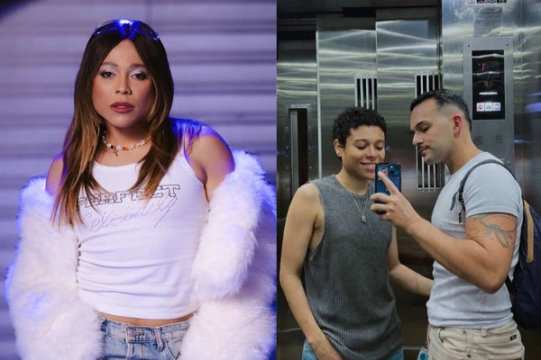 Bruno Matos, intérprete de Blogueirinha, aparece ao lado de rapaz misterioso