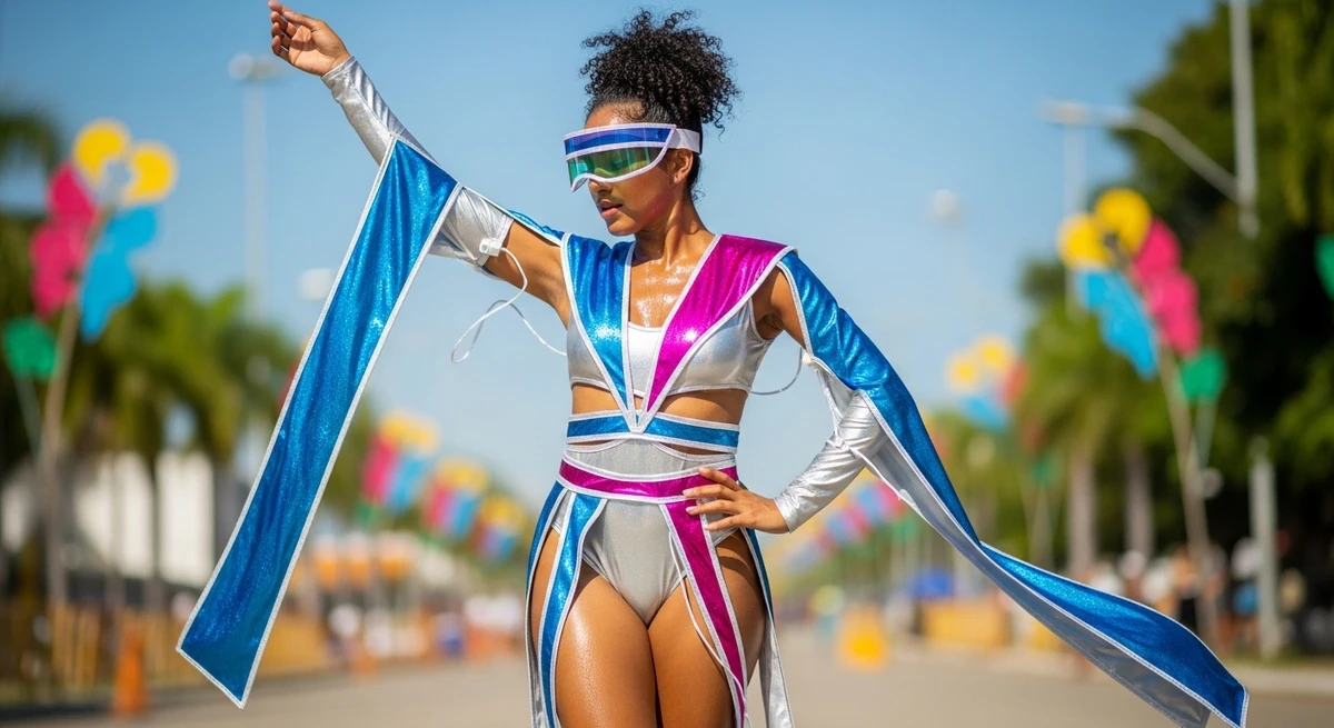 Fantasia para Aquário: Personagem futurista, alienígena ou look alternativo por Imagem gerada por IA