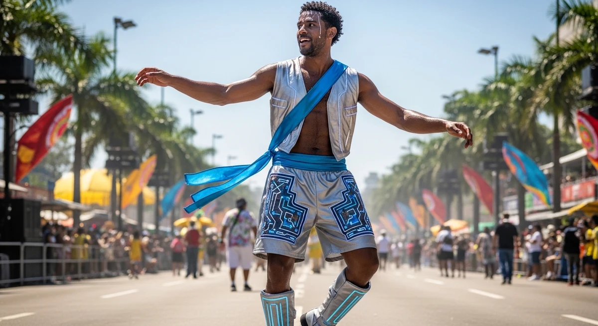 Fantasia para Aquário: Personagem futurista, cientista maluco ou look conceitual por Imagem gerada por IA