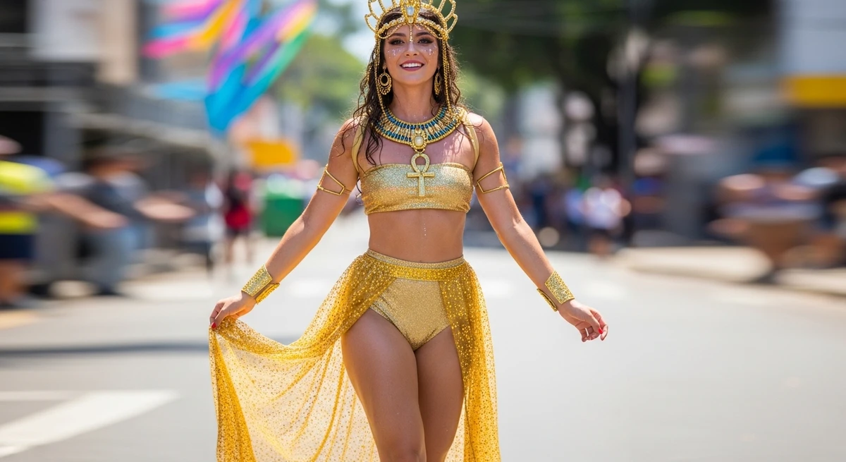 Fantasia para Touro: Deusa grega, Cleópatra ou look luxuoso por Imagem gerada por IA