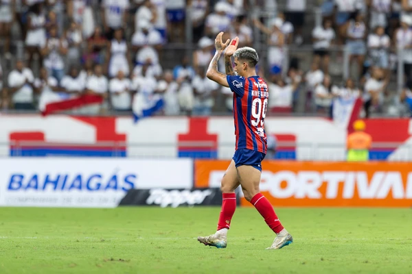 Kike Olivera marcou o seu primeiro gol com a camisa do Bahia