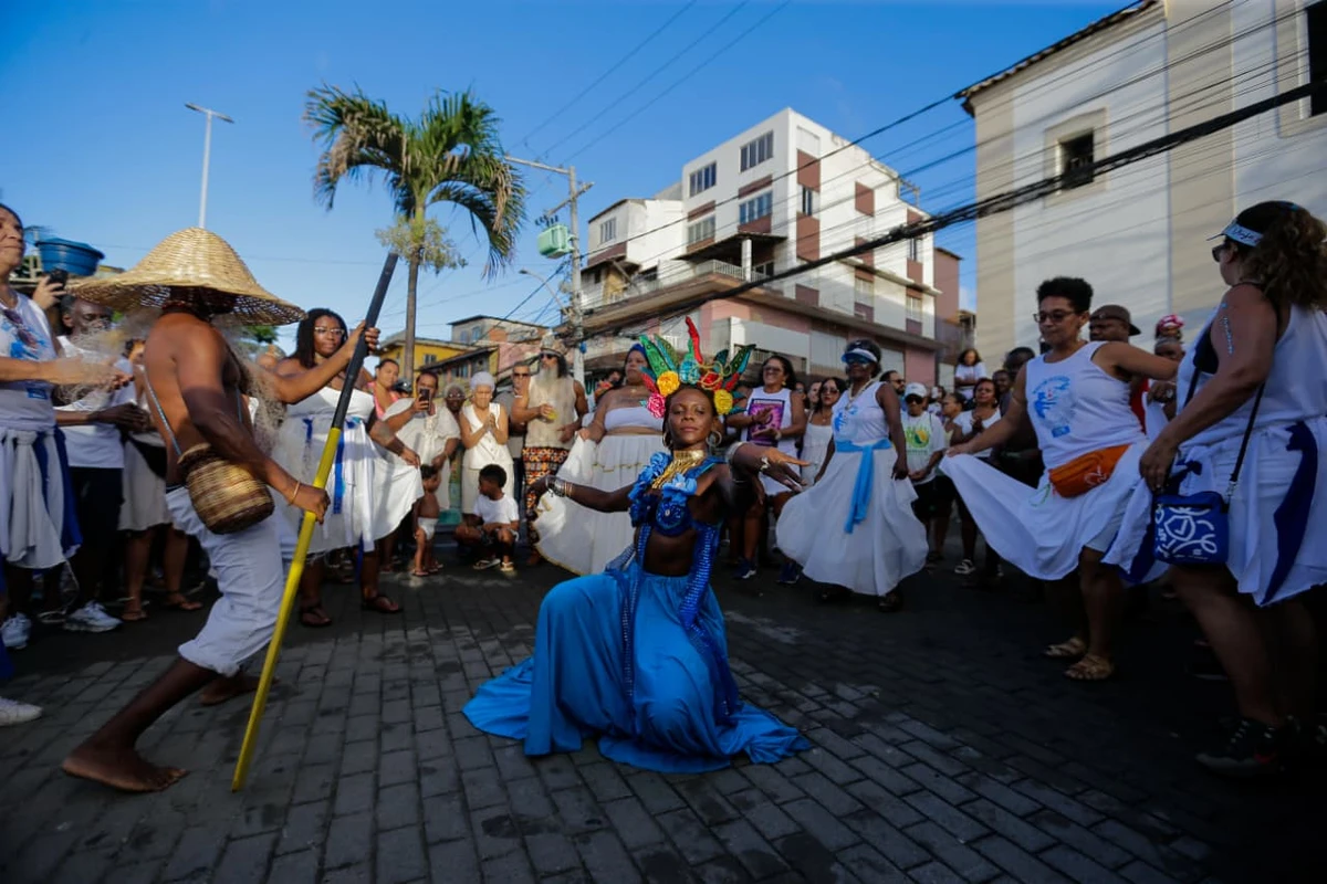 Lavagem de Itapuã nesta quinta (5) por Arisson Marinho/CORREIO