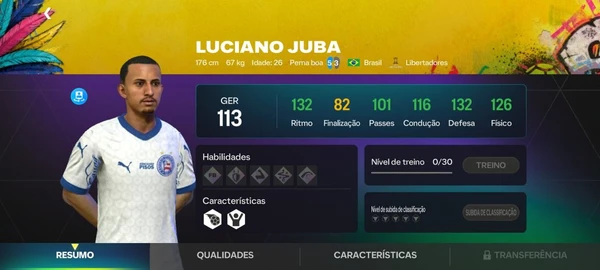 Luciano Juba no EA FC por Reprodução/Redes sociais