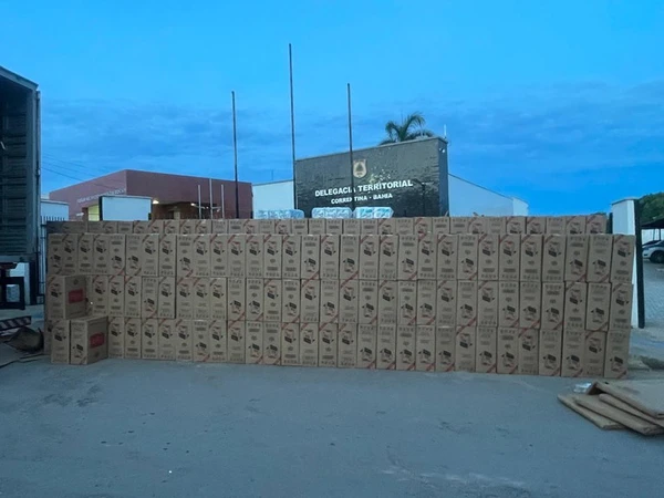 Maços de cigarro foram apreendidos em rodovia na Bahia