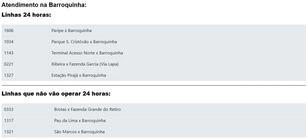 Ônibus com atendimento na Barroquinha por Reprodução
